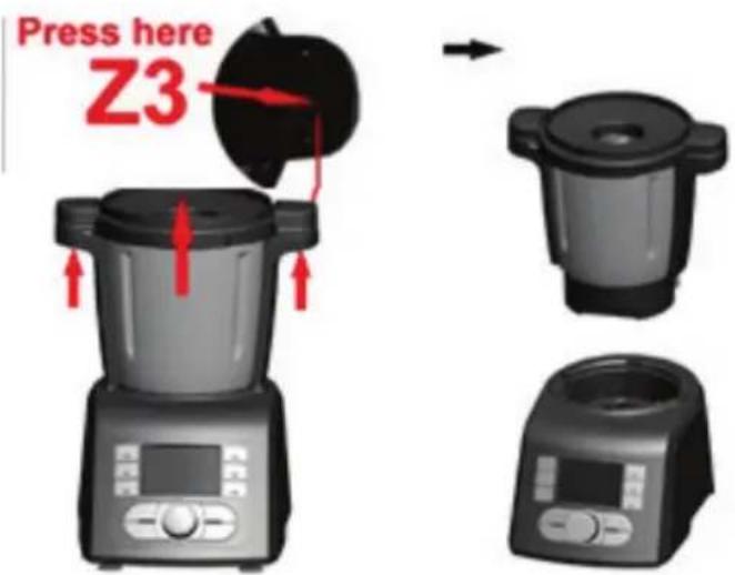 THOMSON THCM8255 - How to remove the bowl : - 1