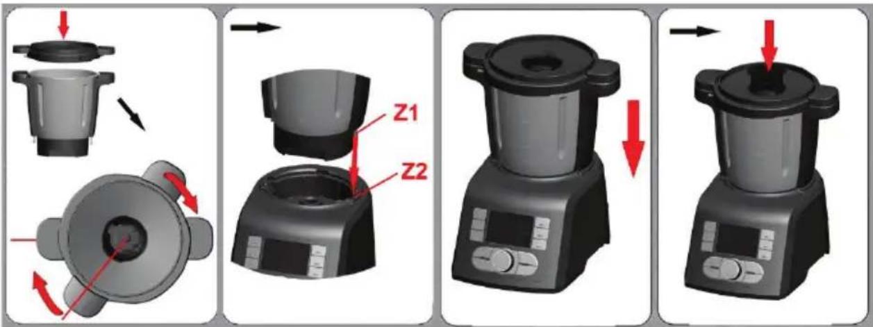THOMSON THCM8255 - How to install the bowl : - 1