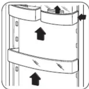 ZANKER ZKK8021 - Positioning the door shelves - 1