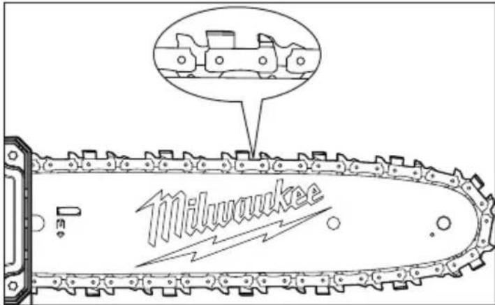 MILWAUKEE 49162720 - Replacing/Adjusting the Saw Chain and Bar - 2