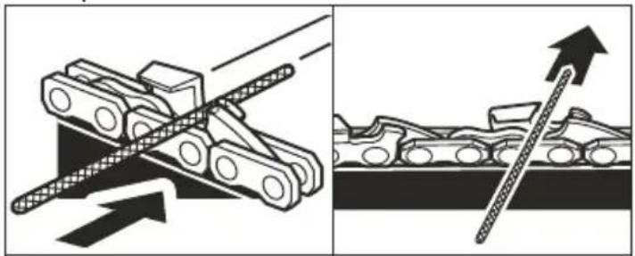 MILWAUKEE 49162720 - ADVERTENCIA El aflido inadequado de la cadenaurrenta la posibili-dad de que se produzca un contragolpe. - 2