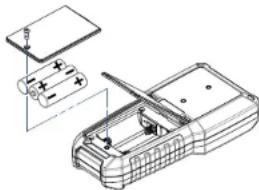 MILWAUKEE 227020 - AVERTISSEMENT Pour éviter tout risque d'électrocution, arrêter l'outil et débrancher les thermocouples avant de remplacer les batteries. - 1