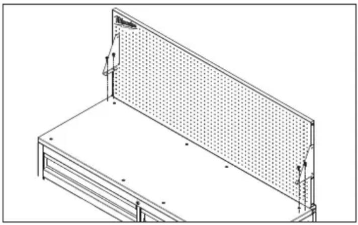 MILWAUKEE 48228561 - AATTENTION Ne pas suspendre des objets sur le panneau perforé sans avoir auparavant fixé le panneau en place. - 2