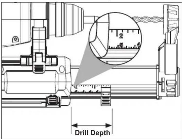 MILWAUKEE 5261DE - Setting the Drilling Depth - 1