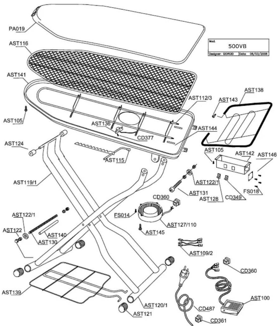 Reliable 550VB - DIAGRAMA DE PARTES DE LA 500VB - 1
