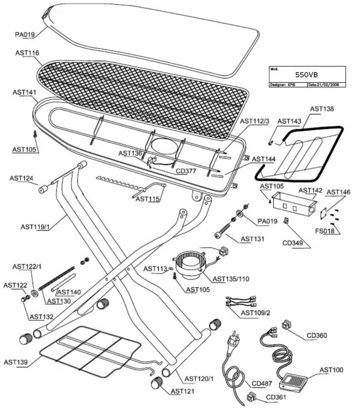 Reliable 550VB - PARTS DRAWING 550VB - 1