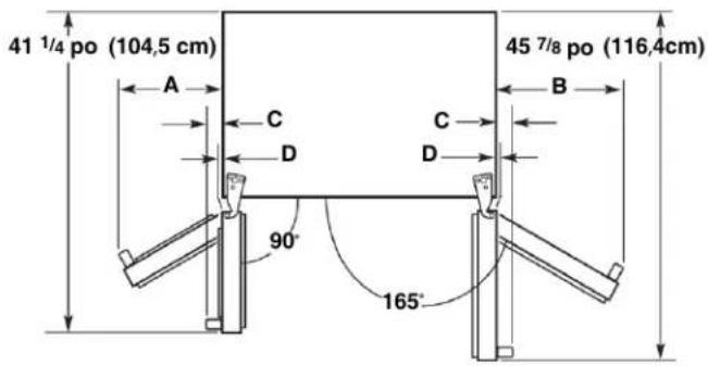 WHIRLPOOL WRS311SDHM - Dimensions pour l'ouverture des portes - 1