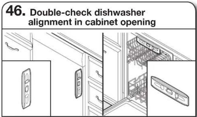 KITCHENAID KDTE334G - SECURE DISHWASHER IN CABINET OPENING - 1