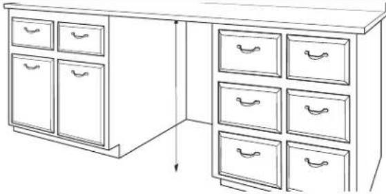 KITCHENAID KDTE334G - Mesure de l'ouverture d'encastrement - 1