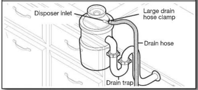 KITCHENAID KDTE334G - Connect drain hose - 1