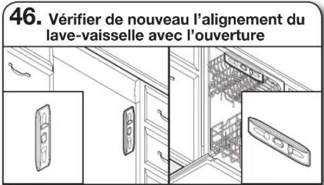KITCHENAID KDTE334G - FIXATION DU LAVE-VAISSELLE DANS L'OUVERTURE D'ENCASTREMENT DE L'ARMOIRE - 1