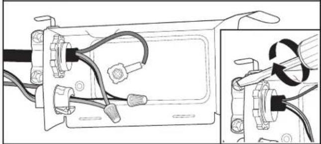KITCHENAID KDTE334G - Cable de alimentación: fije el cable al protector de cables - 1