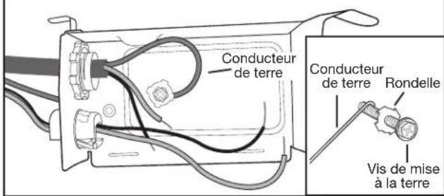KITCHENAID KDTE334G - Cordon d'alimentation - branchement du conducteur de terre - 1