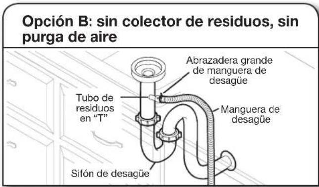 KITCHENAID KDTE334G - Conexión de la manguera de desagüe - 5