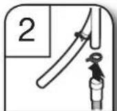 KITCHENAID KDPE334G - Option d : sans broyeur de déchets - avec brise-siphon - 3