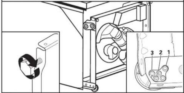 KITCHENAID KDPE334G - Ajuste las ruedas y las patas - 1