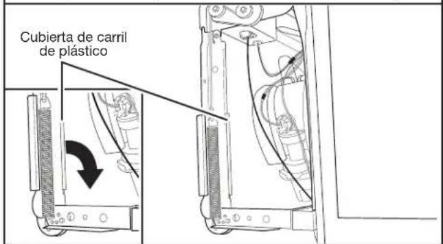 KITCHENAID KDPE334G - Retire la cubierta de carril de plastico (solo en ciertos modelos) - 1