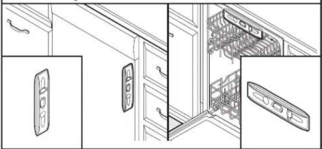 KITCHENAID KDPE334G - Compruebe other than alineamento de la lavavajillas con la abertura del gabinete - 1