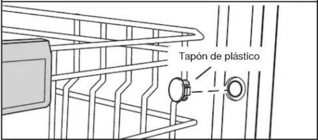 KITCHENAID KDPE334G - Vuelva a instalar los tapones de plástico - 1