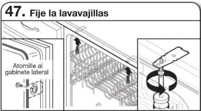 KITCHENAID KDPE334G - Compruebe other than alineamento de la lavavajillas con la abertura del gabinete - 2