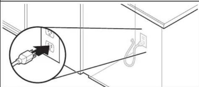 KITCHENAID KDPE334G - Cordon d'alimentation électrique - brancher dans une prise à trois alvéoles reliée à la terre - 1