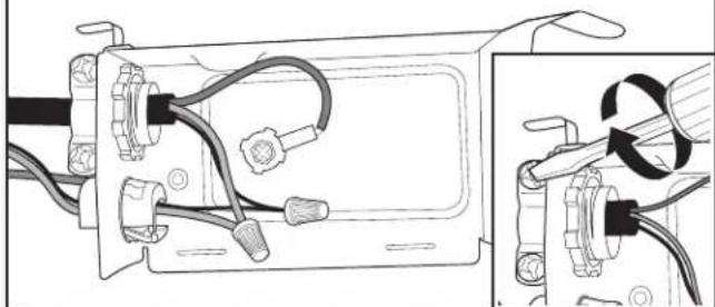 KITCHENAID KDPE334G - Cordon d'alimentation - fixation du cordon à l'aide du serre-câbles - 1