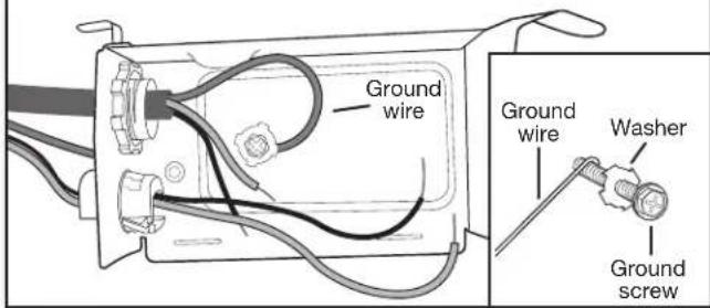 KITCHENAID KDPE334G - Power cord - connect ground wire - 1