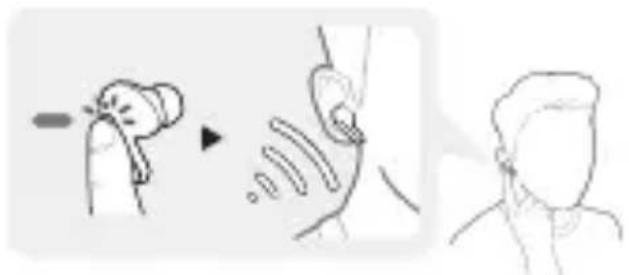 LG Tone Free DFP5 - Écouter le son ambiant (LAS) / réduction active du bruit (ANC) écouter le son ambiant (LAS) - 1