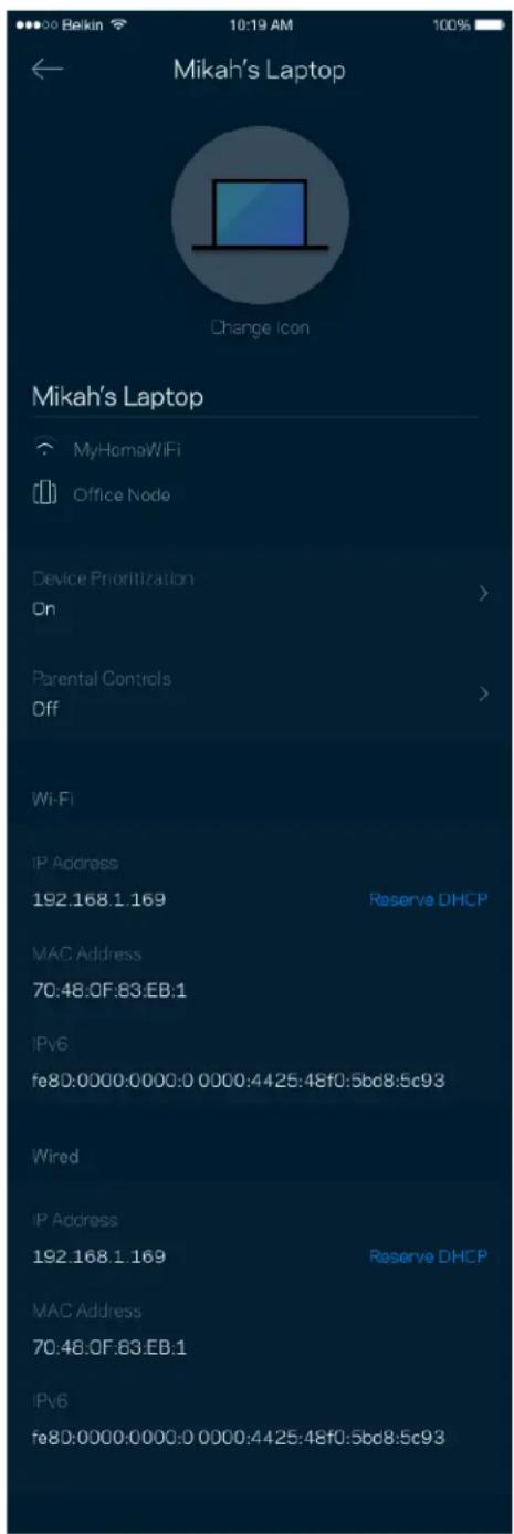 LINKSYS Velop MX4200 - To view or change device details - 1