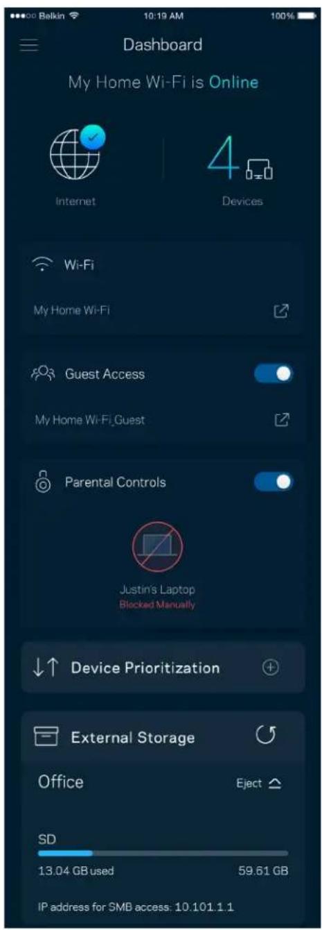 LINKSYS Velop MX4200 - 控制面板 - 1