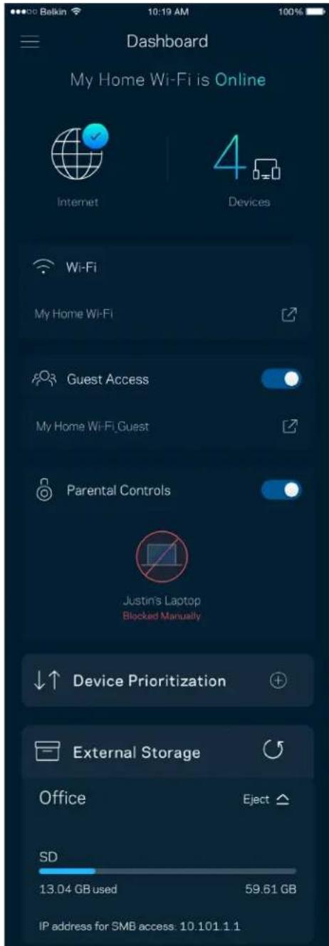LINKSYS Velop MX4200 - Dasbor - 1