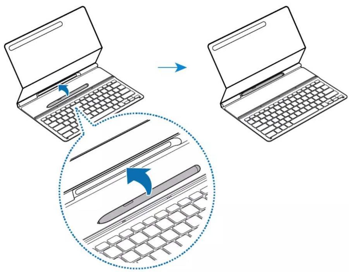 SAMSUNG Book Cover Keyboard Slim - Az S Pen tárolása - 1
