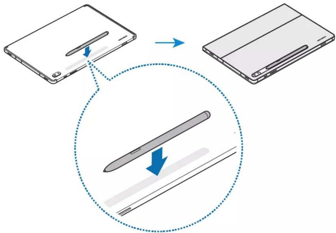 SAMSUNG Book Cover Keyboard Slim - S Pen қаламсабын бекіту - 1