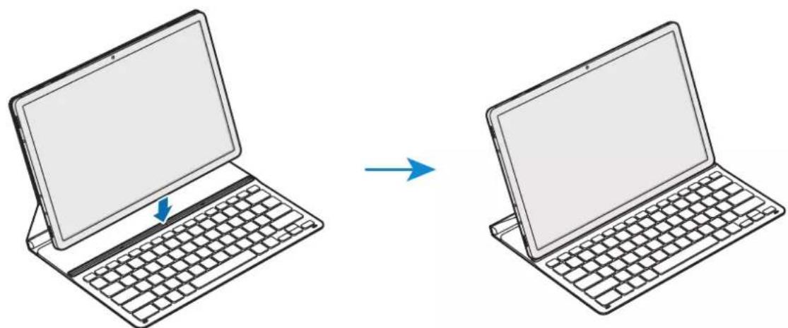 SAMSUNG Book Cover Keyboard Slim - A billentyúzet csatlakoztatása - 2