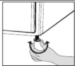 BEKO 600872CH - Réglage des pieds - 1