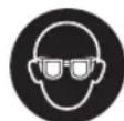 BOSCH GWS 18V15 S Professional - Wear safety goggles. - 1