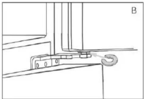 HAIER HTF520WP7 - A) Pomoci nastavitelné nohy - 1