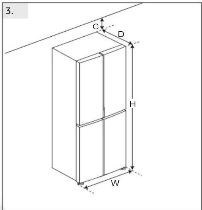 HAIER HTF520WP7 - Espace recommandé - 3
