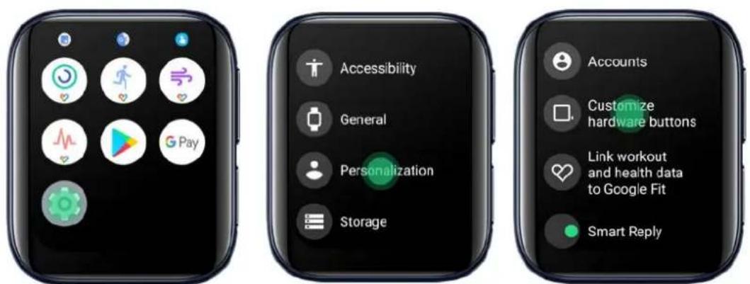 OPPO WATCH 46mm - Fonctions des boutons - 3