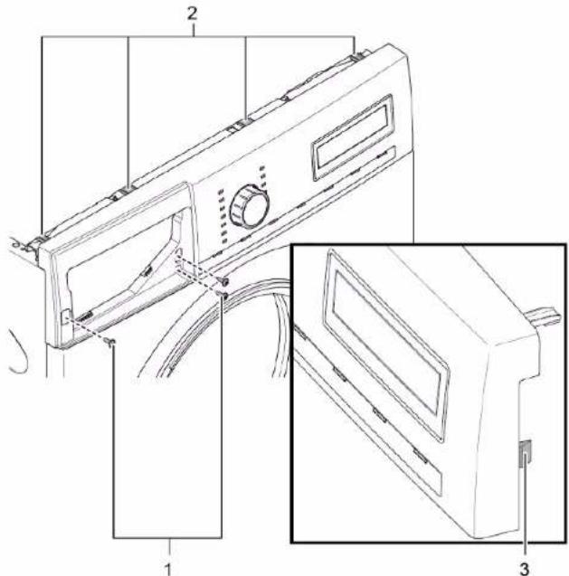 SIEMENS WM14UQ41FG - Ta bort kontrollpanel - 1