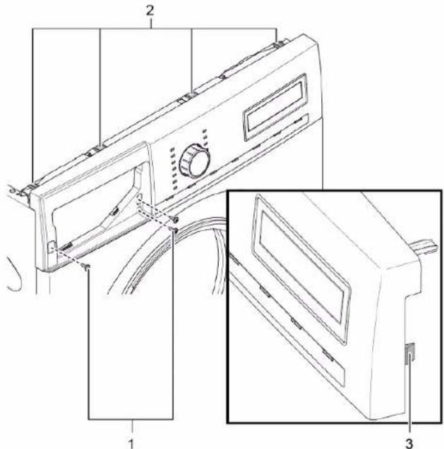 SIEMENS WM14UQ41FG - Retirer le panneau de commande - 1