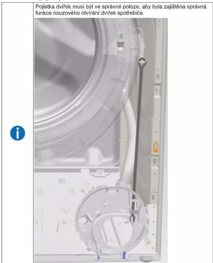 SIEMENS WM14UQ41FG - Montáz pajistky dvírek - 1