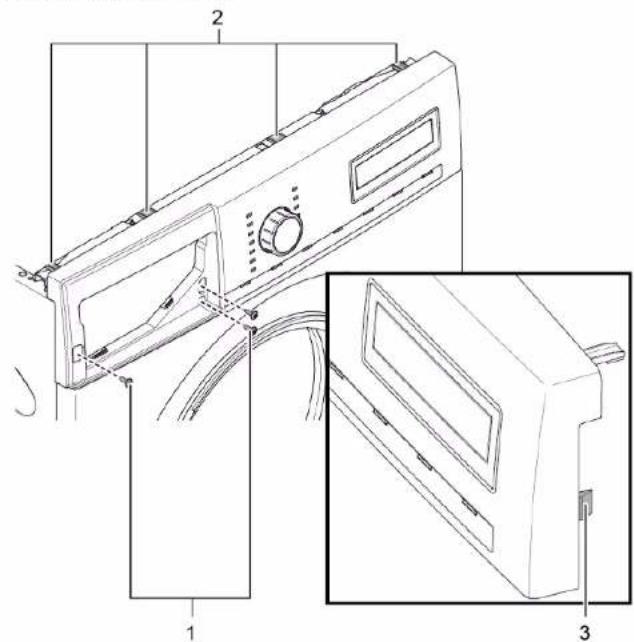 SIEMENS WM14UQ41FG - Demontering av instrumentpanel - 1