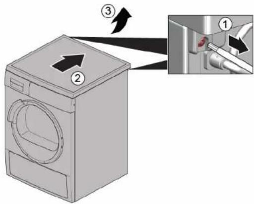 SIEMENS WM14UQ41FG - Smontaggio del piano di lavoro - 1