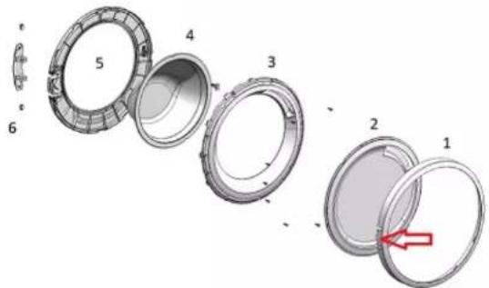 SIEMENS WM14UQ41FG - Demontarea componentelor usii - 1