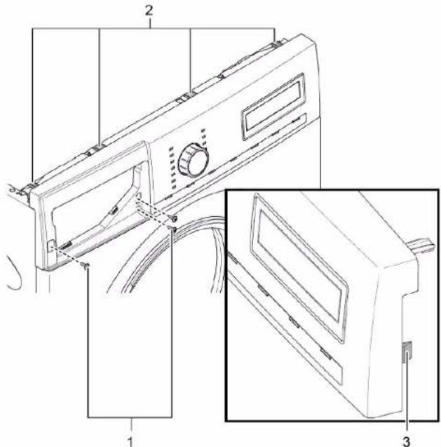 SIEMENS WM14UQ41FG - Smontaggio del pannello comandi - 1