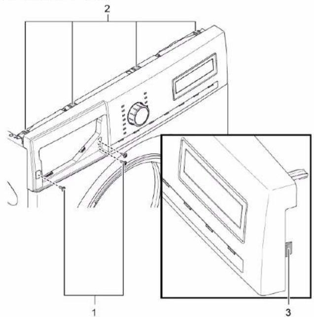 SIEMENS WM14UQ41FG - Ohjauspaneelin poistaminen - 1