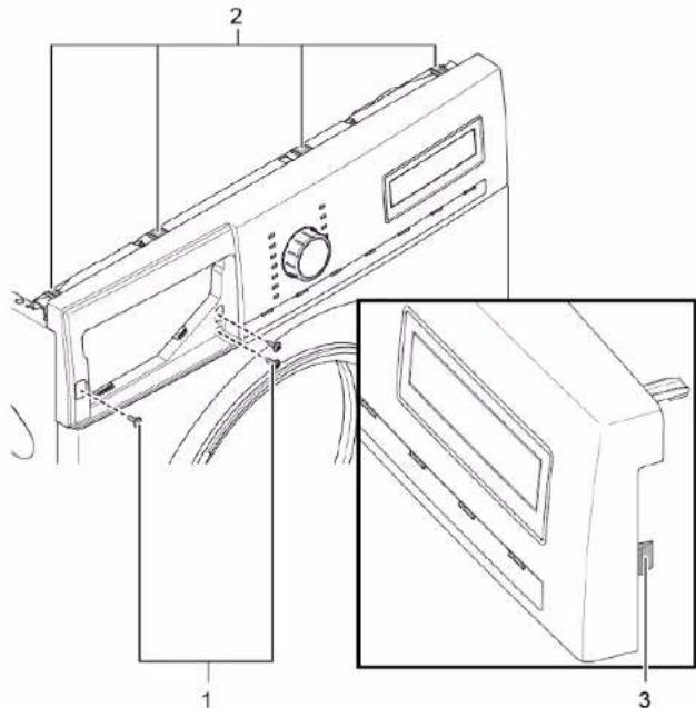 SIEMENS WM14UQ41FG - Bedieningspaneel verwijderen - 1