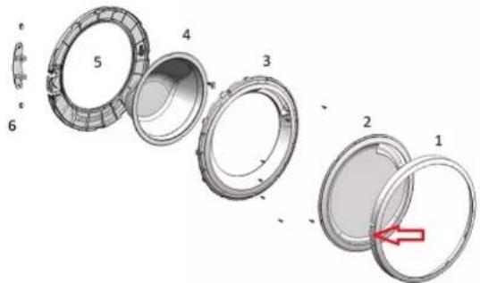 SIEMENS WM14UQ41FG - Az ajto alkatreszeinek eltavolitasa - 1
