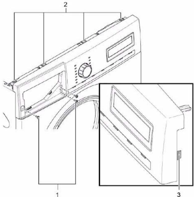 SIEMENS WM14UQ41FG - A gezérlopanel eltávolitása - 1